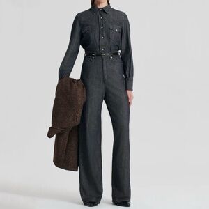 Scanlan Theodore Black Charcoal Grey Denim Shirt - NWT